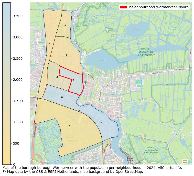 Image of the neighbourhood Wormerveer Noord at the map. This image is used as introduction to this page. This page shows a lot of information about the population in the neighbourhood Wormerveer Noord (such as the distribution by age groups of the residents, the composition of households, whether inhabitants are natives or Dutch with an immigration background, data about the houses (numbers, types, price development, use, type of property, ...) and more (car ownership, energy consumption, ...) based on open data from the Dutch Central Bureau of Statistics and various other sources!