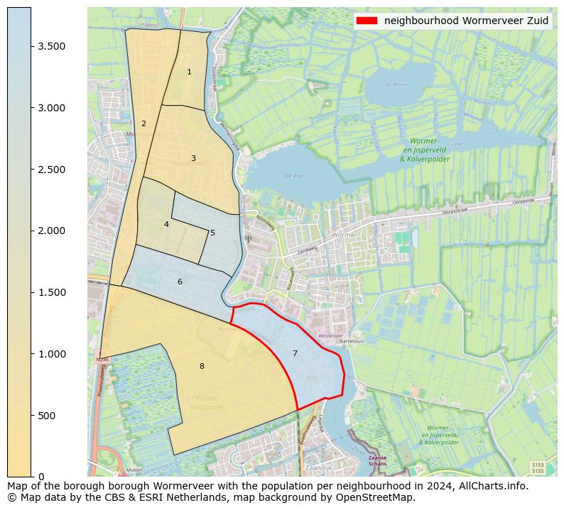 Image of the neighbourhood Wormerveer Zuid at the map. This image is used as introduction to this page. This page shows a lot of information about the population in the neighbourhood Wormerveer Zuid (such as the distribution by age groups of the residents, the composition of households, whether inhabitants are natives or Dutch with an immigration background, data about the houses (numbers, types, price development, use, type of property, ...) and more (car ownership, energy consumption, ...) based on open data from the Dutch Central Bureau of Statistics and various other sources!