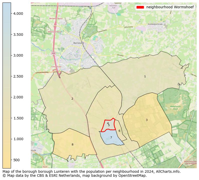 Image of the neighbourhood Wormshoef at the map. This image is used as introduction to this page. This page shows a lot of information about the population in the neighbourhood Wormshoef (such as the distribution by age groups of the residents, the composition of households, whether inhabitants are natives or Dutch with an immigration background, data about the houses (numbers, types, price development, use, type of property, ...) and more (car ownership, energy consumption, ...) based on open data from the Dutch Central Bureau of Statistics and various other sources!