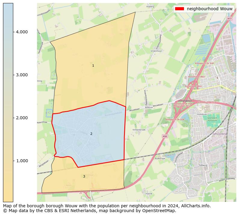 Image of the neighbourhood Wouw at the map. This image is used as introduction to this page. This page shows a lot of information about the population in the neighbourhood Wouw (such as the distribution by age groups of the residents, the composition of households, whether inhabitants are natives or Dutch with an immigration background, data about the houses (numbers, types, price development, use, type of property, ...) and more (car ownership, energy consumption, ...) based on open data from the Dutch Central Bureau of Statistics and various other sources!