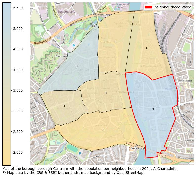 Image of the neighbourhood Wyck at the map. This image is used as introduction to this page. This page shows a lot of information about the population in the neighbourhood Wyck (such as the distribution by age groups of the residents, the composition of households, whether inhabitants are natives or Dutch with an immigration background, data about the houses (numbers, types, price development, use, type of property, ...) and more (car ownership, energy consumption, ...) based on open data from the Dutch Central Bureau of Statistics and various other sources!