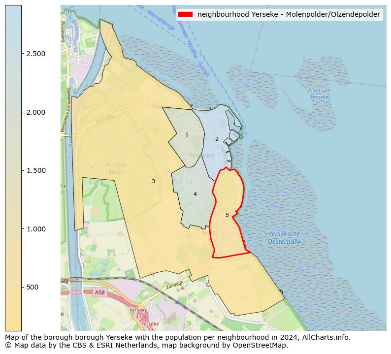 Image of the neighbourhood Yerseke - Molenpolder/Olzendepolder at the map. This image is used as introduction to this page. This page shows a lot of information about the population in the neighbourhood Yerseke - Molenpolder/Olzendepolder (such as the distribution by age groups of the residents, the composition of households, whether inhabitants are natives or Dutch with an immigration background, data about the houses (numbers, types, price development, use, type of property, ...) and more (car ownership, energy consumption, ...) based on open data from the Dutch Central Bureau of Statistics and various other sources!