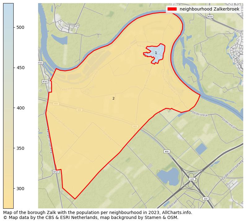 Map of the borough Zalk with the population per neighbourhood in 2023. This page shows a lot of information about residents (such as the distribution by age groups, family composition, gender, native or Dutch with an immigration background, ...), homes (numbers, types, price development, use, type of property, ...) and more (car ownership, energy consumption, ...) based on open data from the Dutch Central Bureau of Statistics and various other sources!