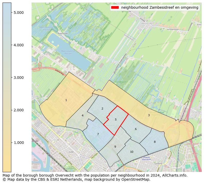 Image of the neighbourhood Zambesidreef en omgeving at the map. This image is used as introduction to this page. This page shows a lot of information about the population in the neighbourhood Zambesidreef en omgeving (such as the distribution by age groups of the residents, the composition of households, whether inhabitants are natives or Dutch with an immigration background, data about the houses (numbers, types, price development, use, type of property, ...) and more (car ownership, energy consumption, ...) based on open data from the Dutch Central Bureau of Statistics and various other sources!