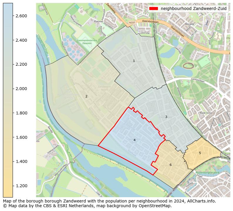 Image of the neighbourhood Zandweerd-Zuid at the map. This image is used as introduction to this page. This page shows a lot of information about the population in the neighbourhood Zandweerd-Zuid (such as the distribution by age groups of the residents, the composition of households, whether inhabitants are natives or Dutch with an immigration background, data about the houses (numbers, types, price development, use, type of property, ...) and more (car ownership, energy consumption, ...) based on open data from the Dutch Central Bureau of Statistics and various other sources!