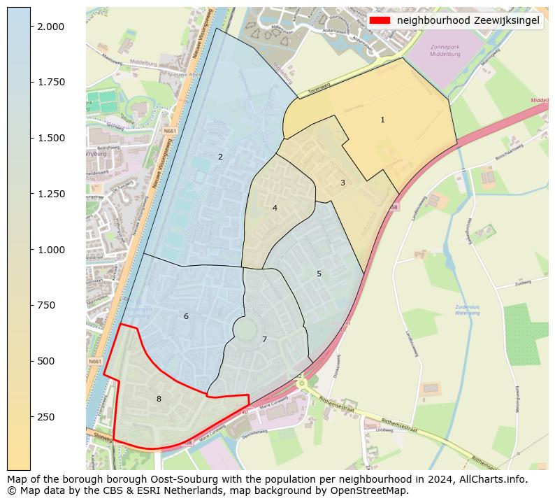 Image of the neighbourhood Zeewijksingel at the map. This image is used as introduction to this page. This page shows a lot of information about the population in the neighbourhood Zeewijksingel (such as the distribution by age groups of the residents, the composition of households, whether inhabitants are natives or Dutch with an immigration background, data about the houses (numbers, types, price development, use, type of property, ...) and more (car ownership, energy consumption, ...) based on open data from the Dutch Central Bureau of Statistics and various other sources!