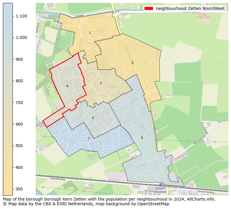 Image of the neighbourhood Zetten NoordWest at the map. This image is used as introduction to this page. This page shows a lot of information about the population in the neighbourhood Zetten NoordWest (such as the distribution by age groups of the residents, the composition of households, whether inhabitants are natives or Dutch with an immigration background, data about the houses (numbers, types, price development, use, type of property, ...) and more (car ownership, energy consumption, ...) based on open data from the Dutch Central Bureau of Statistics and various other sources!