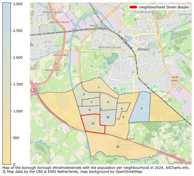 Image of the neighbourhood Zeven Bosjes at the map. This image is used as introduction to this page. This page shows a lot of information about the population in the neighbourhood Zeven Bosjes (such as the distribution by age groups of the residents, the composition of households, whether inhabitants are natives or Dutch with an immigration background, data about the houses (numbers, types, price development, use, type of property, ...) and more (car ownership, energy consumption, ...) based on open data from the Dutch Central Bureau of Statistics and various other sources!