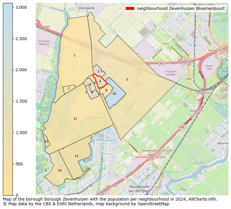 Image of the neighbourhood Zevenhuizen Bloemenbuurt at the map. This image is used as introduction to this page. This page shows a lot of information about the population in the neighbourhood Zevenhuizen Bloemenbuurt (such as the distribution by age groups of the residents, the composition of households, whether inhabitants are natives or Dutch with an immigration background, data about the houses (numbers, types, price development, use, type of property, ...) and more (car ownership, energy consumption, ...) based on open data from the Dutch Central Bureau of Statistics and various other sources!