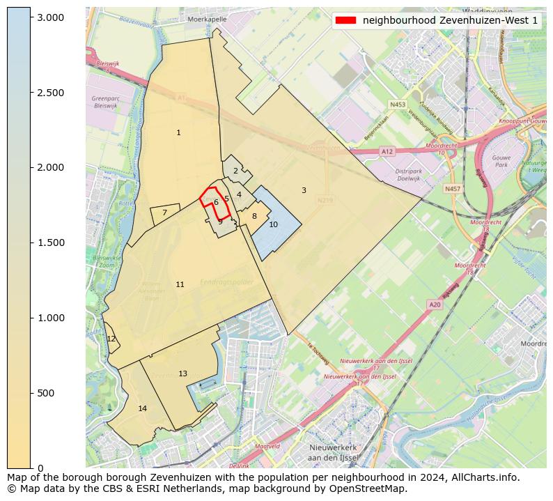 Image of the neighbourhood Zevenhuizen-West 1 at the map. This image is used as introduction to this page. This page shows a lot of information about the population in the neighbourhood Zevenhuizen-West 1 (such as the distribution by age groups of the residents, the composition of households, whether inhabitants are natives or Dutch with an immigration background, data about the houses (numbers, types, price development, use, type of property, ...) and more (car ownership, energy consumption, ...) based on open data from the Dutch Central Bureau of Statistics and various other sources!