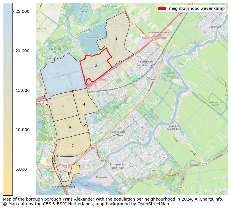 Image of the neighbourhood Zevenkamp at the map. This image is used as introduction to this page. This page shows a lot of information about the population in the neighbourhood Zevenkamp (such as the distribution by age groups of the residents, the composition of households, whether inhabitants are natives or Dutch with an immigration background, data about the houses (numbers, types, price development, use, type of property, ...) and more (car ownership, energy consumption, ...) based on open data from the Dutch Central Bureau of Statistics and various other sources!