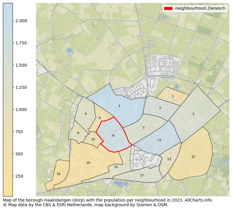 Map of the borough Haaksbergen (dorp) with the population per neighbourhood in 2023. This page shows a lot of information about residents (such as the distribution by age groups, family composition, gender, native or Dutch with an immigration background, ...), homes (numbers, types, price development, use, type of property, ...) and more (car ownership, energy consumption, ...) based on open data from the Dutch Central Bureau of Statistics and various other sources!