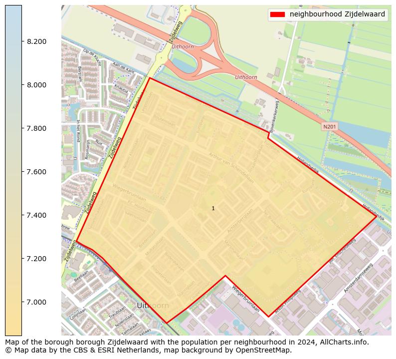 Image of the neighbourhood Zijdelwaard at the map. This image is used as introduction to this page. This page shows a lot of information about the population in the neighbourhood Zijdelwaard (such as the distribution by age groups of the residents, the composition of households, whether inhabitants are natives or Dutch with an immigration background, data about the houses (numbers, types, price development, use, type of property, ...) and more (car ownership, energy consumption, ...) based on open data from the Dutch Central Bureau of Statistics and various other sources!