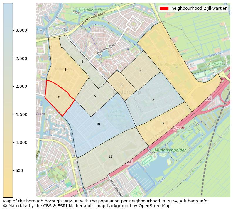 Image of the neighbourhood Zijlkwartier at the map. This image is used as introduction to this page. This page shows a lot of information about the population in the neighbourhood Zijlkwartier (such as the distribution by age groups of the residents, the composition of households, whether inhabitants are natives or Dutch with an immigration background, data about the houses (numbers, types, price development, use, type of property, ...) and more (car ownership, energy consumption, ...) based on open data from the Dutch Central Bureau of Statistics and various other sources!