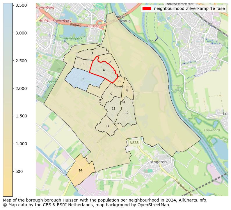 Image of the neighbourhood Zilverkamp 1e fase at the map. This image is used as introduction to this page. This page shows a lot of information about the population in the neighbourhood Zilverkamp 1e fase (such as the distribution by age groups of the residents, the composition of households, whether inhabitants are natives or Dutch with an immigration background, data about the houses (numbers, types, price development, use, type of property, ...) and more (car ownership, energy consumption, ...) based on open data from the Dutch Central Bureau of Statistics and various other sources!