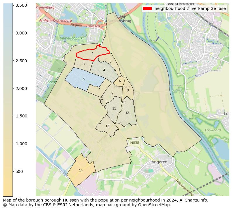 Image of the neighbourhood Zilverkamp 3e fase at the map. This image is used as introduction to this page. This page shows a lot of information about the population in the neighbourhood Zilverkamp 3e fase (such as the distribution by age groups of the residents, the composition of households, whether inhabitants are natives or Dutch with an immigration background, data about the houses (numbers, types, price development, use, type of property, ...) and more (car ownership, energy consumption, ...) based on open data from the Dutch Central Bureau of Statistics and various other sources!