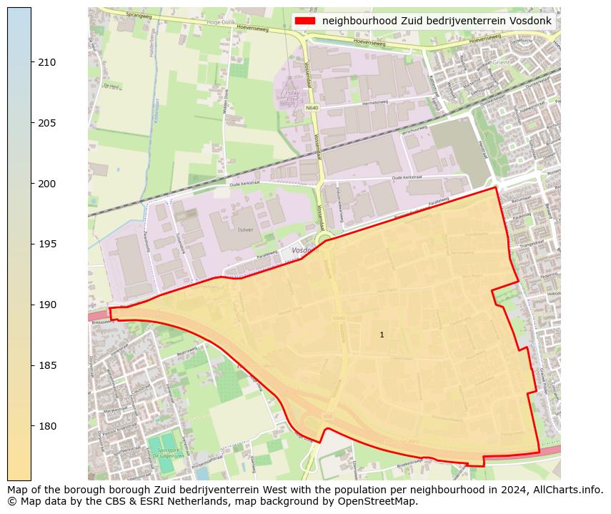 Image of the neighbourhood Zuid bedrijventerrein Vosdonk at the map. This image is used as introduction to this page. This page shows a lot of information about the population in the neighbourhood Zuid bedrijventerrein Vosdonk (such as the distribution by age groups of the residents, the composition of households, whether inhabitants are natives or Dutch with an immigration background, data about the houses (numbers, types, price development, use, type of property, ...) and more (car ownership, energy consumption, ...) based on open data from the Dutch Central Bureau of Statistics and various other sources!