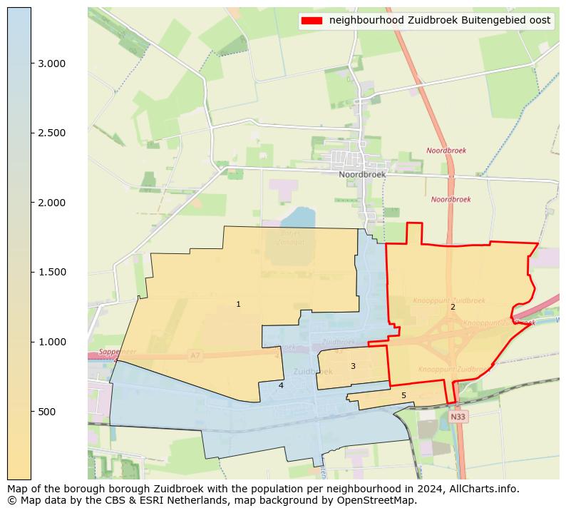 Image of the neighbourhood Zuidbroek Buitengebied oost at the map. This image is used as introduction to this page. This page shows a lot of information about the population in the neighbourhood Zuidbroek Buitengebied oost (such as the distribution by age groups of the residents, the composition of households, whether inhabitants are natives or Dutch with an immigration background, data about the houses (numbers, types, price development, use, type of property, ...) and more (car ownership, energy consumption, ...) based on open data from the Dutch Central Bureau of Statistics and various other sources!