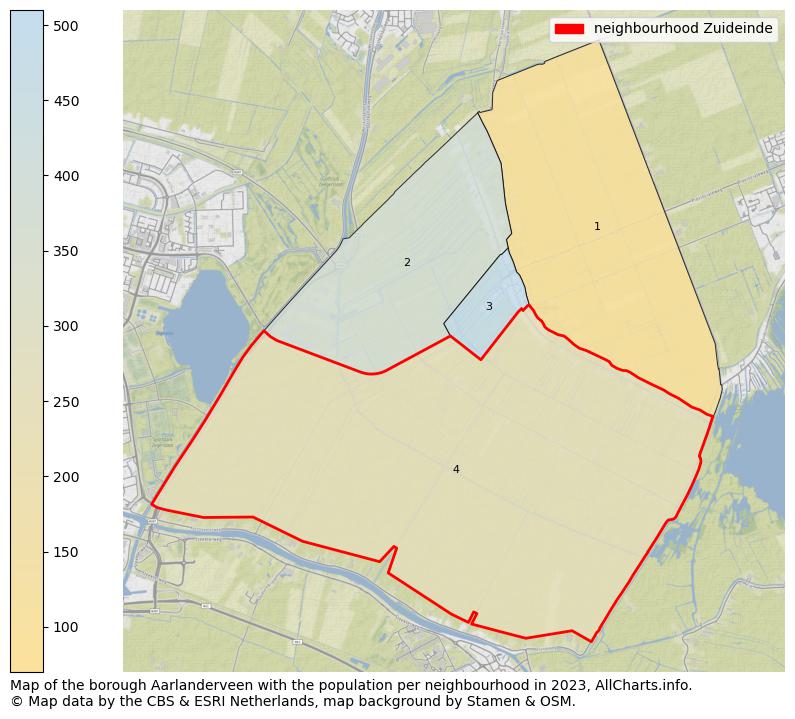 Map of the borough Aarlanderveen with the population per neighbourhood in 2023. This page shows a lot of information about residents (such as the distribution by age groups, family composition, gender, native or Dutch with an immigration background, ...), homes (numbers, types, price development, use, type of property, ...) and more (car ownership, energy consumption, ...) based on open data from the Dutch Central Bureau of Statistics and various other sources!