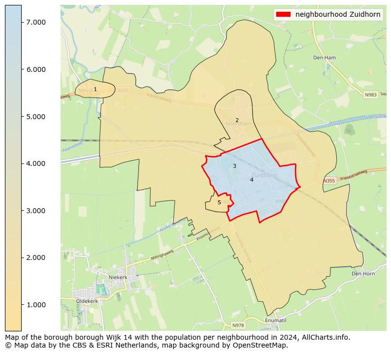 Image of the neighbourhood Zuidhorn at the map. This image is used as introduction to this page. This page shows a lot of information about the population in the neighbourhood Zuidhorn (such as the distribution by age groups of the residents, the composition of households, whether inhabitants are natives or Dutch with an immigration background, data about the houses (numbers, types, price development, use, type of property, ...) and more (car ownership, energy consumption, ...) based on open data from the Dutch Central Bureau of Statistics and various other sources!