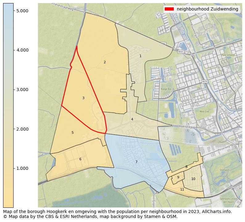 Map of the borough Hoogkerk en omgeving with the population per neighbourhood in 2022. This page shows a lot of information about residents (such as the distribution by age groups, family composition, gender, native or Dutch with an immigration background, ...), homes (numbers, types, price development, use, type of property, ...) and more (car ownership, energy consumption, ...) based on open data from the Dutch Central Bureau of Statistics and various other sources!