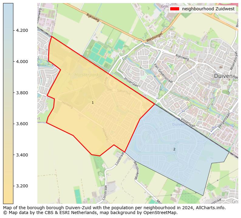 Image of the neighbourhood Zuidwest at the map. This image is used as introduction to this page. This page shows a lot of information about the population in the neighbourhood Zuidwest (such as the distribution by age groups of the residents, the composition of households, whether inhabitants are natives or Dutch with an immigration background, data about the houses (numbers, types, price development, use, type of property, ...) and more (car ownership, energy consumption, ...) based on open data from the Dutch Central Bureau of Statistics and various other sources!