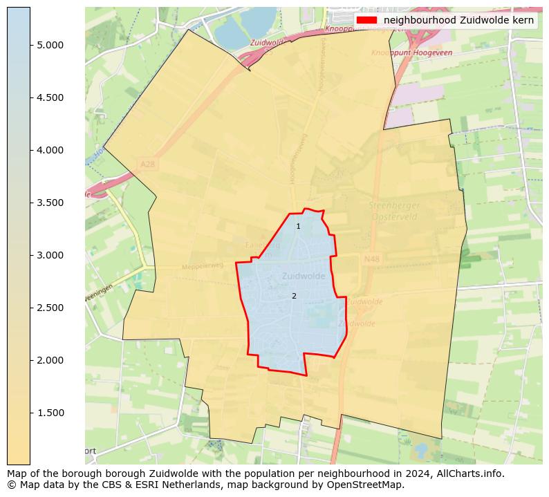 Image of the neighbourhood Zuidwolde kern at the map. This image is used as introduction to this page. This page shows a lot of information about the population in the neighbourhood Zuidwolde kern (such as the distribution by age groups of the residents, the composition of households, whether inhabitants are natives or Dutch with an immigration background, data about the houses (numbers, types, price development, use, type of property, ...) and more (car ownership, energy consumption, ...) based on open data from the Dutch Central Bureau of Statistics and various other sources!