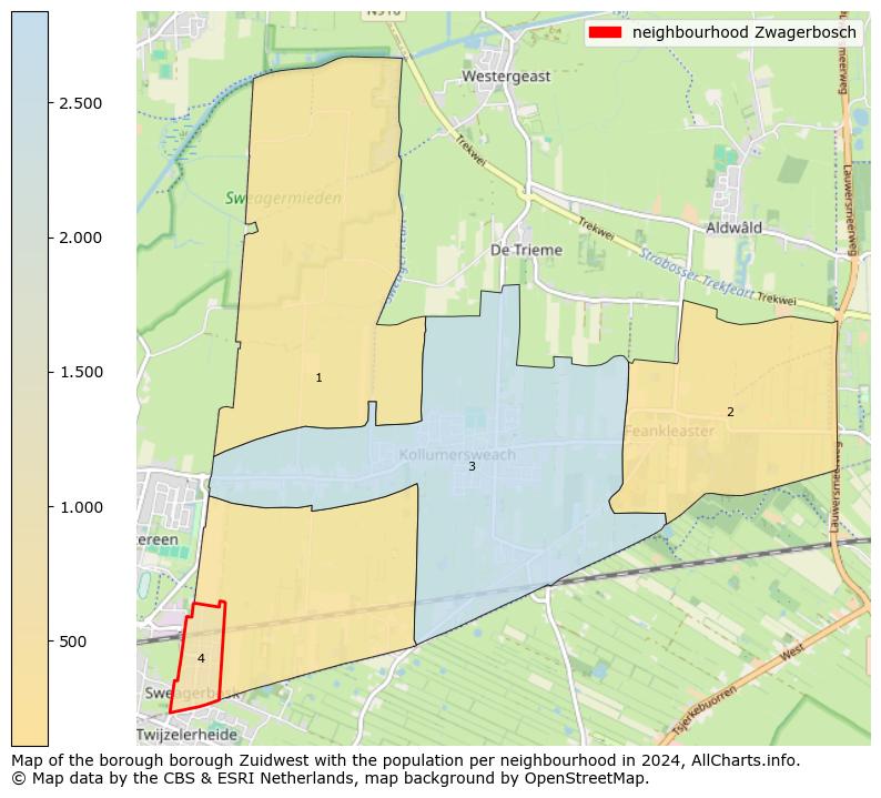 Image of the neighbourhood Zwagerbosch at the map. This image is used as introduction to this page. This page shows a lot of information about the population in the neighbourhood Zwagerbosch (such as the distribution by age groups of the residents, the composition of households, whether inhabitants are natives or Dutch with an immigration background, data about the houses (numbers, types, price development, use, type of property, ...) and more (car ownership, energy consumption, ...) based on open data from the Dutch Central Bureau of Statistics and various other sources!