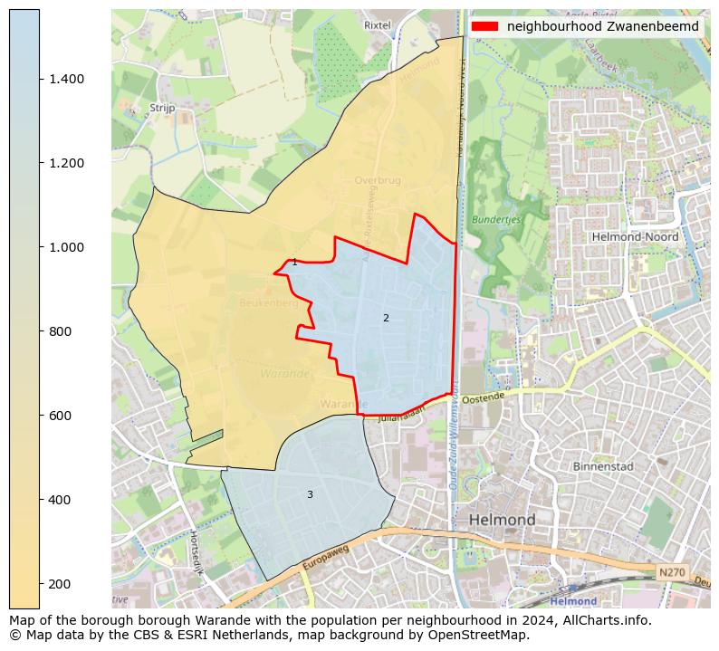 Image of the neighbourhood Zwanenbeemd at the map. This image is used as introduction to this page. This page shows a lot of information about the population in the neighbourhood Zwanenbeemd (such as the distribution by age groups of the residents, the composition of households, whether inhabitants are natives or Dutch with an immigration background, data about the houses (numbers, types, price development, use, type of property, ...) and more (car ownership, energy consumption, ...) based on open data from the Dutch Central Bureau of Statistics and various other sources!