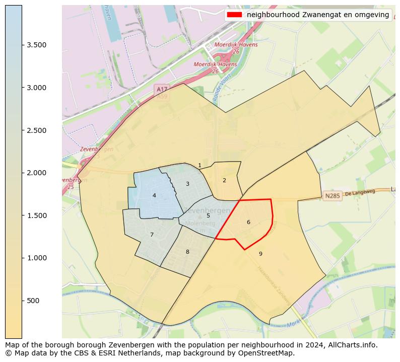 Image of the neighbourhood Zwanengat en omgeving at the map. This image is used as introduction to this page. This page shows a lot of information about the population in the neighbourhood Zwanengat en omgeving (such as the distribution by age groups of the residents, the composition of households, whether inhabitants are natives or Dutch with an immigration background, data about the houses (numbers, types, price development, use, type of property, ...) and more (car ownership, energy consumption, ...) based on open data from the Dutch Central Bureau of Statistics and various other sources!