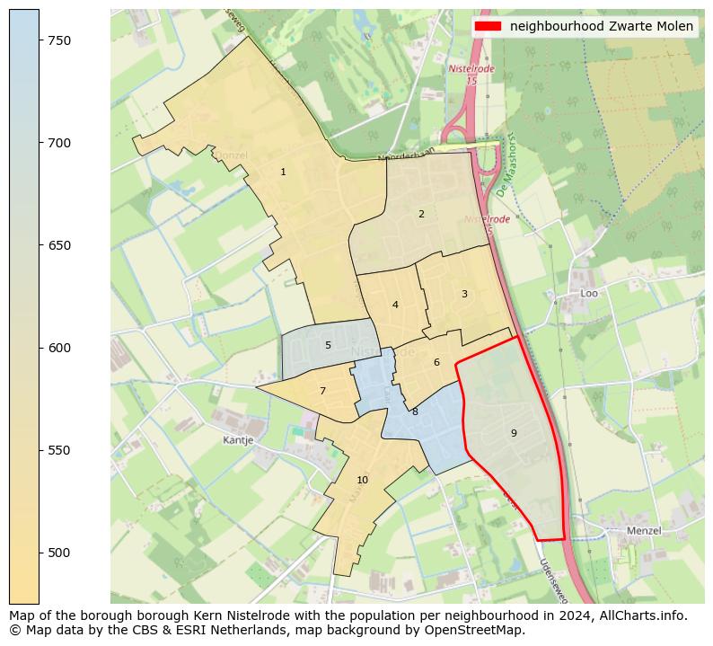 Image of the neighbourhood Zwarte Molen at the map. This image is used as introduction to this page. This page shows a lot of information about the population in the neighbourhood Zwarte Molen (such as the distribution by age groups of the residents, the composition of households, whether inhabitants are natives or Dutch with an immigration background, data about the houses (numbers, types, price development, use, type of property, ...) and more (car ownership, energy consumption, ...) based on open data from the Dutch Central Bureau of Statistics and various other sources!